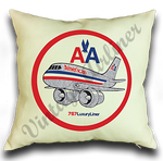 American Airlines 757 Old Livery Linen Pillow Case Cover