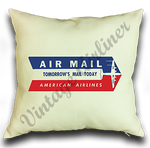 AA Air Mail Sticker Linen Pillow Case Cover