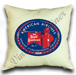 American Airlines Royal Coachman Bag Sticker Linen Pillow Case Cover