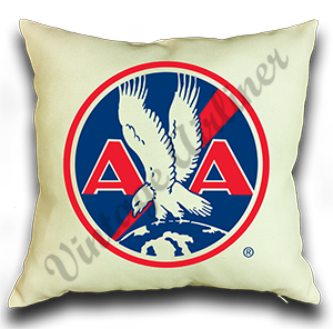 American Airlines 1930's Logo Linen Pillow Case Cover