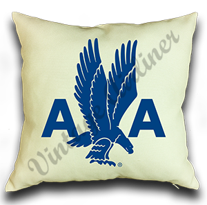 American Airlines 1940's Eagle Linen Pillow Case Cover