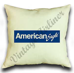 American Eagle Blue Logo Linen Pillow Case Cover