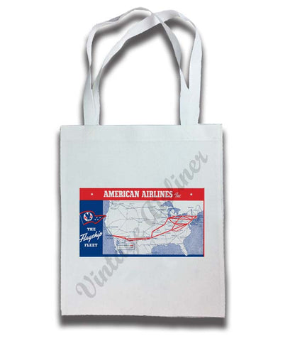 American Airlines Flagship Fleet Route Logo Tote Bag