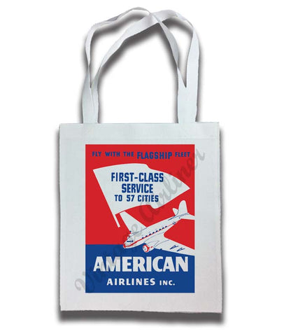 American Airlines DC-3 First Class Service Logo Tote Bag