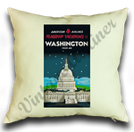 American Airlines Washington DC AA Vacations Linen Pillow Case Cover