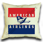 American Airlines 1950's Flagship Linen Pillow Case Cover