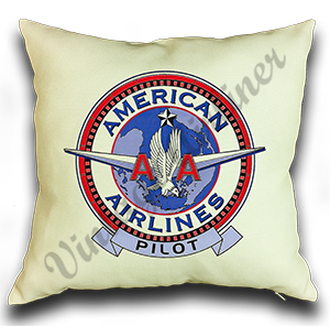 American Airlines Pilot Wings Linen Pillow Case Cover