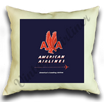 American Airlines Red Logo and Eagle Linen Pillow Case Cover