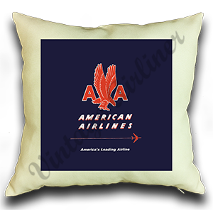 American Airlines Red Logo and Eagle Linen Pillow Case Cover