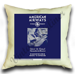 American Airlines American Airways Early 1930's Timetable Cover Linen Pillow Case Cover