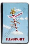 AA Flght Information Vintage Passport Case
