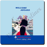 AA Welcome Aboard Vintage Coaster