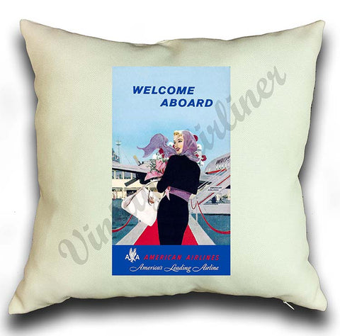 AA Welcome Aboard Vintage Pillow Case Cover