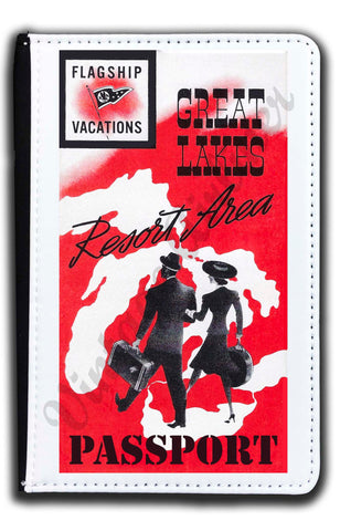 AA Flagship Vacation Great Lakes Vintage Passport Case