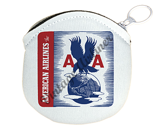 American Airlines 1940's Eagle Sticker Round Coin Purse