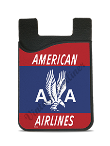 American Airlines 40's Red Bag Sticker Card Caddy