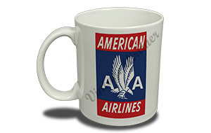 American Airlines 40's Red Bag Sticker  Coffee Mug
