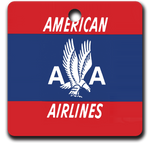 American Airlines Red Bag Sticker Ornaments