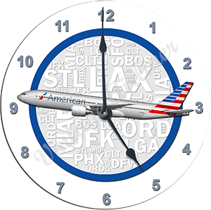 AA 777 New Livery Wall Clock