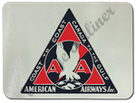 American Airlines American Airways 1930's Bag Sticker Glass Cutting Board