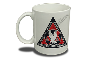 American Airlines 1930's Triangle Bag Sticker  Coffee Mug