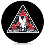 AA American Airways Triangle Round Coaster