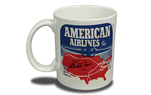 American Airlines World's Fair Bag Sticker  Coffee Mug