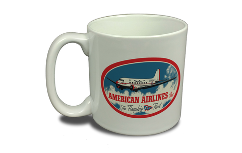American Airlines Flagship Fleet Bag Sticker  Coffee Mug