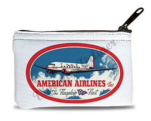 American Airlines Flagship Fleet Bag Sticker Rectangular Coin Purse