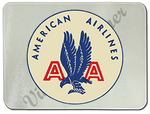American Airlines 40's Logo Bag Sticker Glass Cutting Board