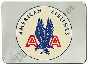 American Airlines 40's Logo Bag Sticker Glass Cutting Board