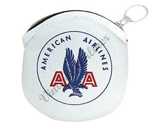American Airlines 1940's Logo Bag Sticker Round Coin Purse
