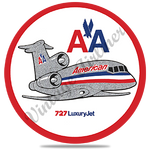 AA 727 Old Livery Round Coaster