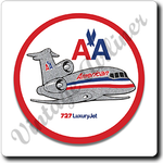 AA 727 Old Livery Square Coaster