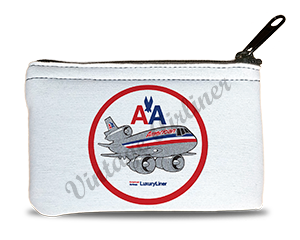 American Airlines DC-10 Bag Sticker Rectangular Coin Purse