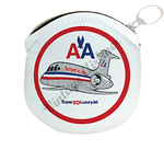 American Airlines MD80 Bag Sticker Round Coin Purse
