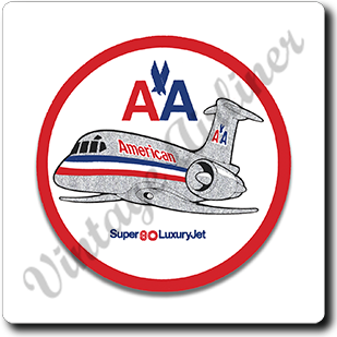 AA MD80 Old Livery Square Coaster