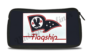 American Airlines Flagship Flag Bag Sticker Travel Pouch