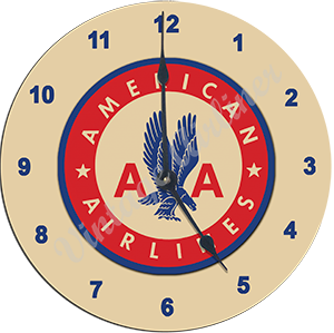 AA Bag Sticker from the 1940's Tan Wall Clock