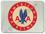 American Airlines Round 40's Bag Sticker Glass Cutting Board