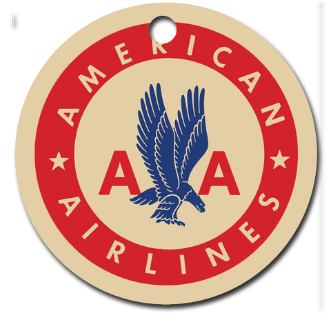 American Airlines Round 40's Bag Sticker Ornaments