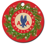 American Airlines Round 40's Bag Sticker Ornaments