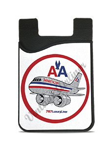 American Airlines 757 Bag Sticker Card Caddy