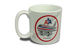 Autocollant de sac pour mug à café Boeing 757 aux anciennes couleurs d'American Airlines