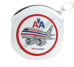 American Airlines 757 Bag Sticker Round Coin Purse