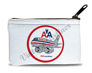 American Airlines 757 Bag Sticker Rectangular Coin Purse