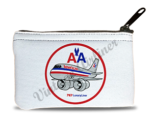 American Airlines 767 Bag Sticker Rectangular Coin Purse