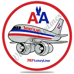 AA 767 Old Livery Round Coaster