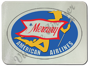 American Airlines Mercury Bag Sticker Glass Cutting Board