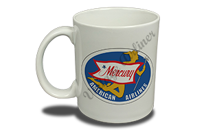 American Airlines Mercury Service Bag Sticker  Coffee Mug